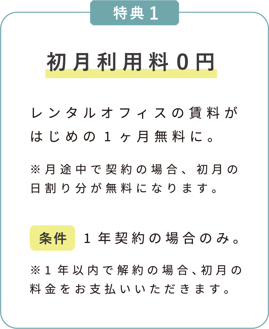 特典① 初月利用料 0円 最大 264,000円OFF
