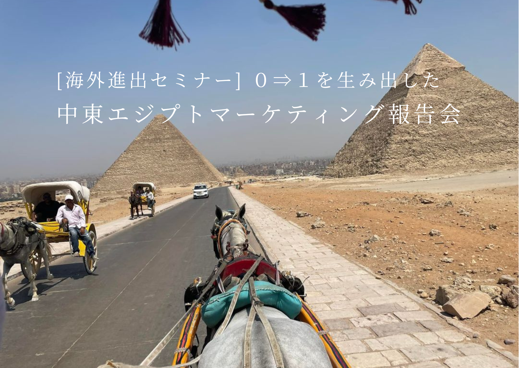 【海外進出セミナー】 ０⇒１を生み出した 中東エジプトマーケティング報告会